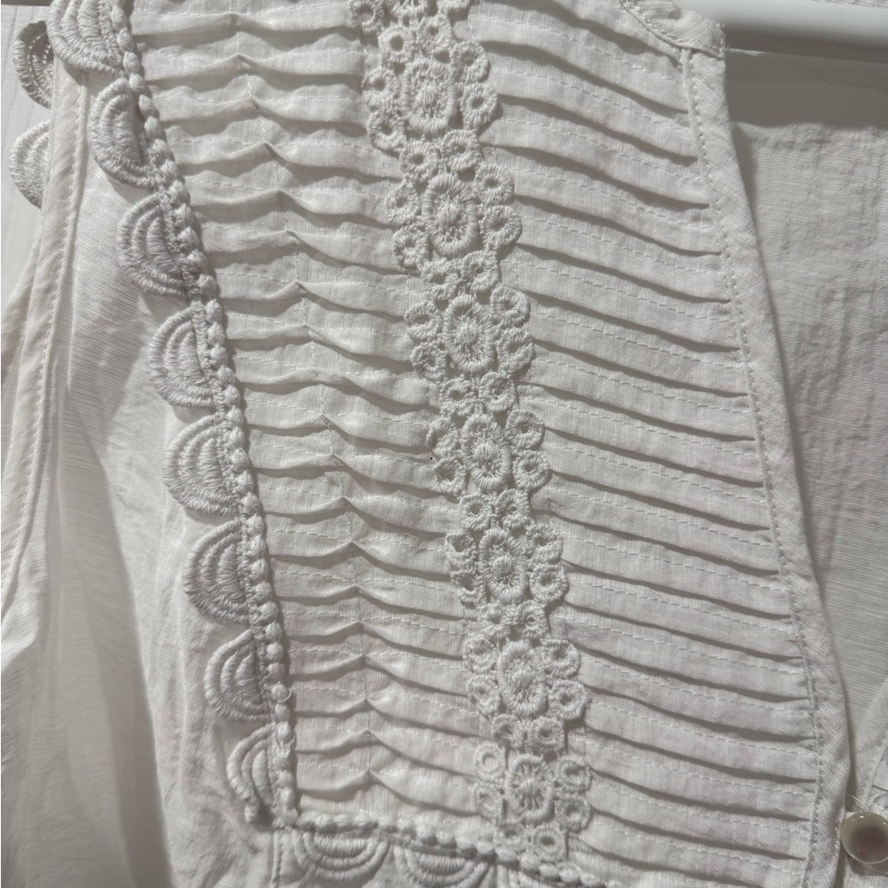 Coldwater Creek white Lace Trim sleeveless blouse size 2X - Picture 2 of 5